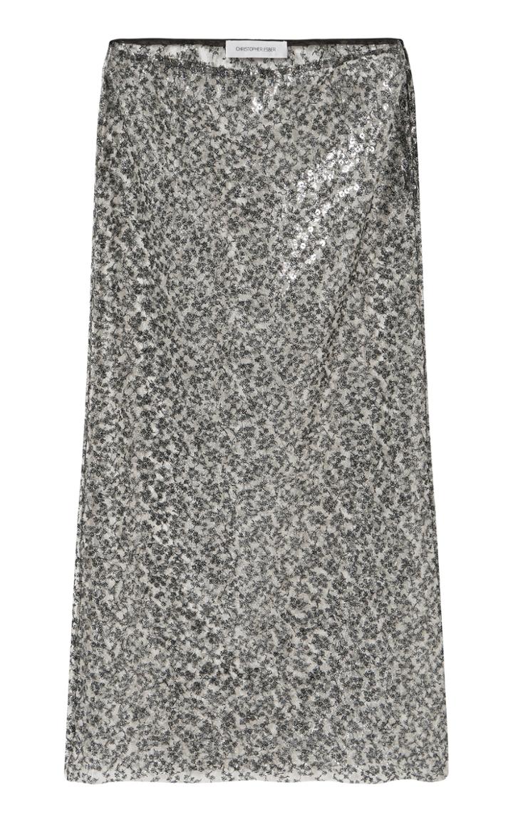 Moda Operandi Christopher Esber Sequined Column Skirt