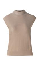 Moda Operandi Akris Metallic Silk-blend Ribbed-knit Mock-neck Top