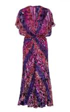 Prabal Gurung Jackie Twist-front Burnout Velvet Dress