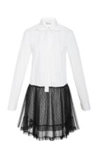 Red Valentino Contrast Mini Shirt Dress