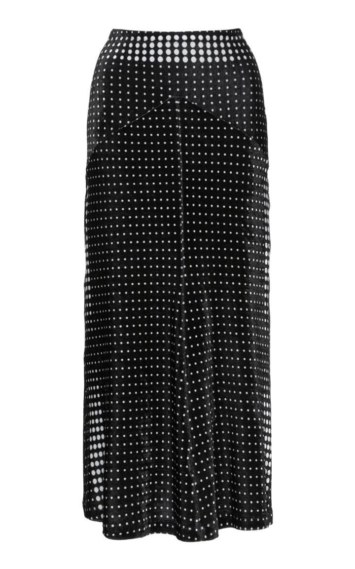 Paco Rabanne High-rise Velvet Dot Skirt