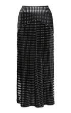 Paco Rabanne High-rise Velvet Dot Skirt
