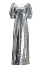 Moda Operandi Huishan Zhang Alessie Puff-sleeve Sequined Maxi Dress