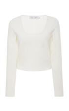 Proenza Schouler White Label Scoopneck Knitted Cropped Top