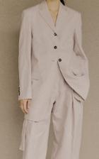 Moda Operandi Low Classic Long Cotton-linen Blazer