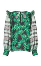 Andrew Gn Peacock Printed Top