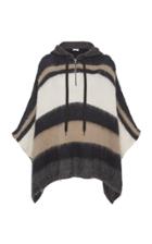 Brunello Cucinelli Striped Brushed Knit Poncho