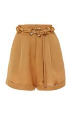 Moda Operandi Acler Corsica Caramel Linen Blend Short Size: 2