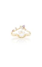 Wwake One-of-a-kind Nestled Rose-cut Diamond And Marquise Triangle Ring