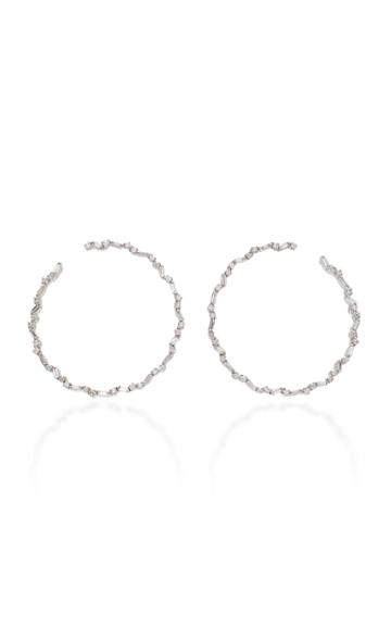Suzanne Kalan White Diamond 30mm Hoops