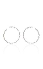 Suzanne Kalan White Diamond 30mm Hoops
