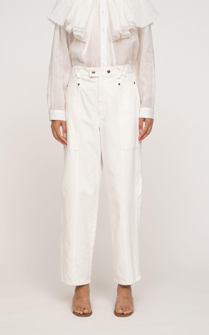 Moda Operandi Sea Neon Acid Wash Cropped Jeans