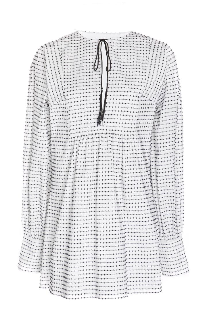 Noon By Noor Van Cotton Blend Tie Front Shirt