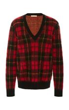 Michael Kors Collection Tartan Pullover With Elbow Patches
