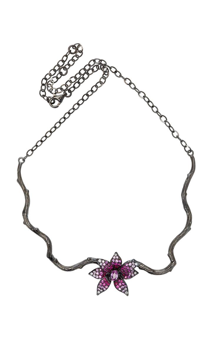 Wendy Yue Pink Sapphire Flower Choker