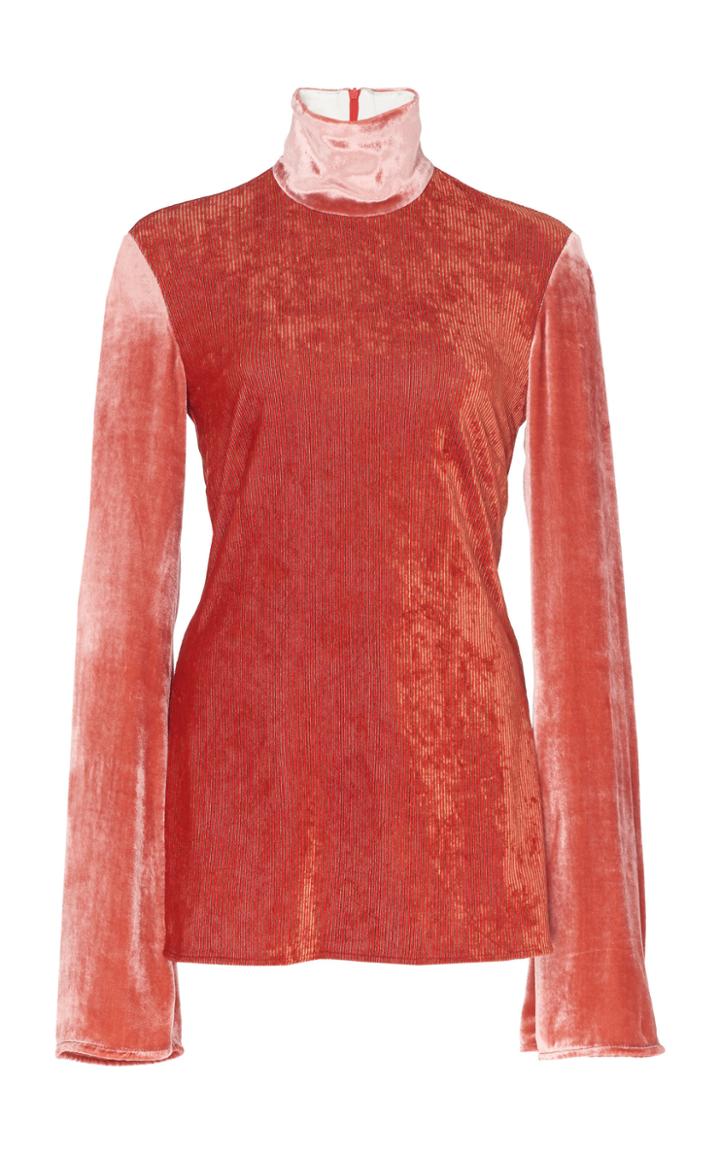 Ellery Velour Flare High Turtleneck