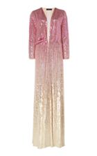 Jenny Packham Gina Ombre Sequined Chiffon Dress