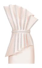 Raisa Vanessa Embroidered Asymmetrical Salmon Mini Dress