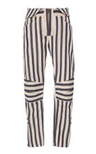 Tre By Natalie Ratabesi Striped Straight Leg Moto Pant