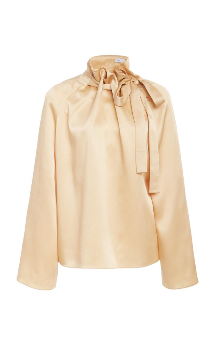 Rosetta Getty Tie-neck Satin Top
