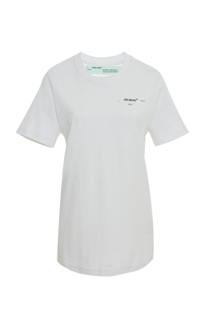 Off-white C/o Virgil Abloh Logo Cotton Crewneck T-shirt