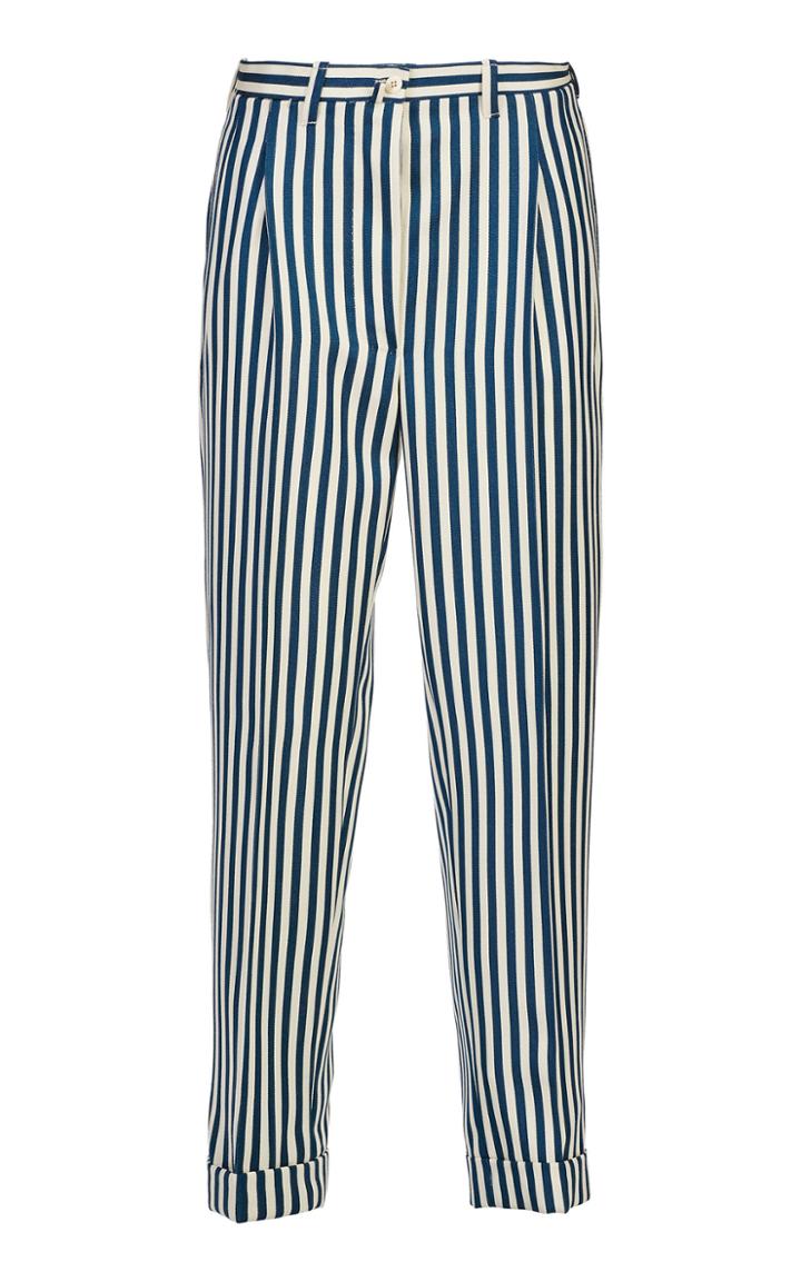 Giuliva Heritage Collection The Stella Striped Wool-twill Pants
