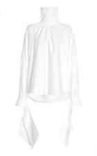 Moda Operandi Piece Of White Jodie High-neck Cotton-blend Poplin Shirt