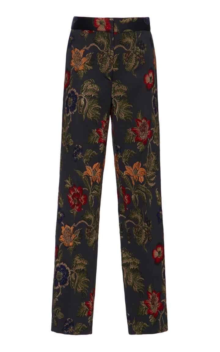 Rosetta Getty Floral Jacquard Skinny Trouser