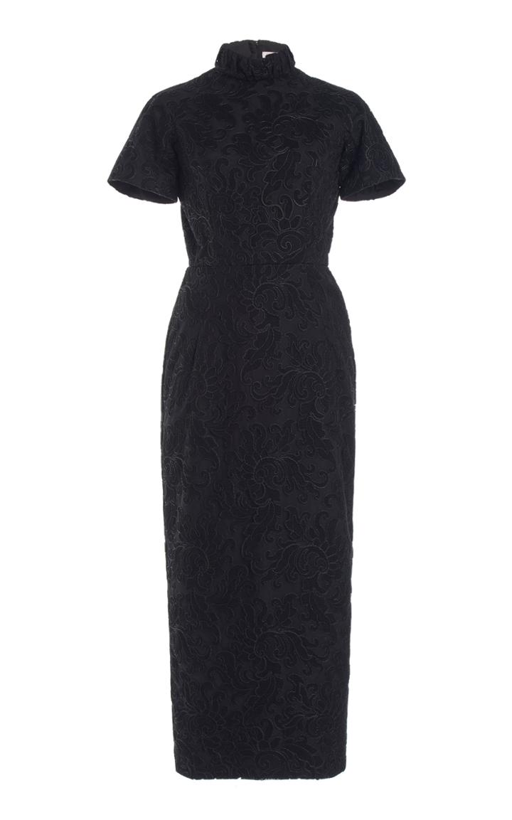 Moda Operandi Emilia Wickstead Edie Embroidered Lace Midi Dress