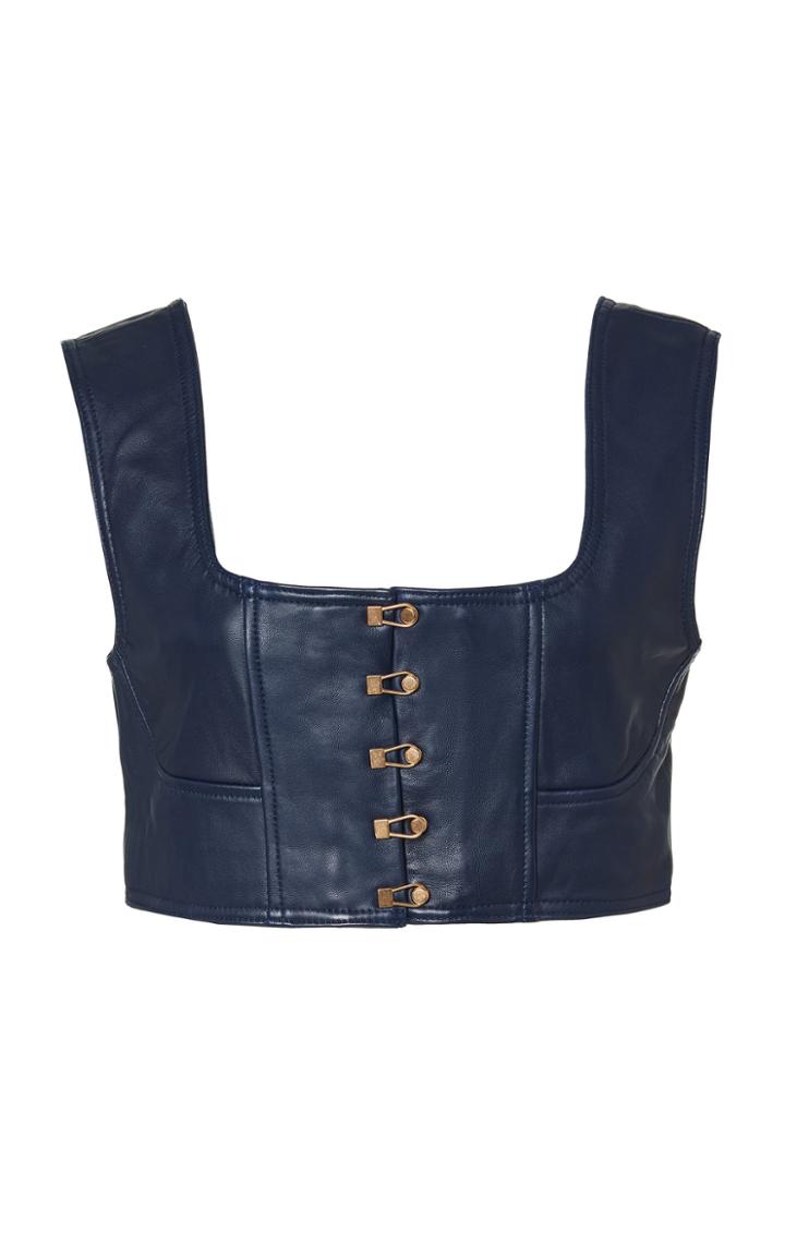 Alice Mccall Sweet Street Leather Crop Top