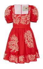 Moda Operandi Agua By Agua Bendita Pomelo Coralina Embroidered Mini Dress Size: Xs