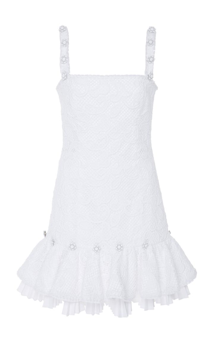 Alexis Richmond Dropwaist Cotton-blend Mini Dress