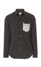 Moda Operandi Maison Margiela Micro Polka Dot Cotton Shirt Size: 38