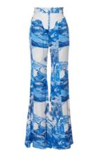 Ellery Water Color Silk-blend Printed Yoke Pants