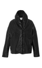 Liven Leather Puffer Coat