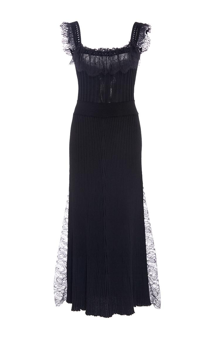 Adam Lippes Ribbed Silk Knit Dress