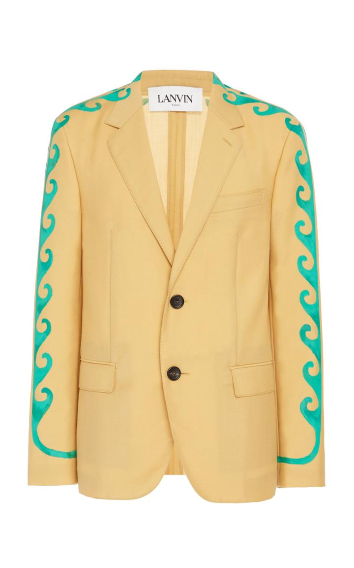 Lanvin Printed Sleeve Blazer