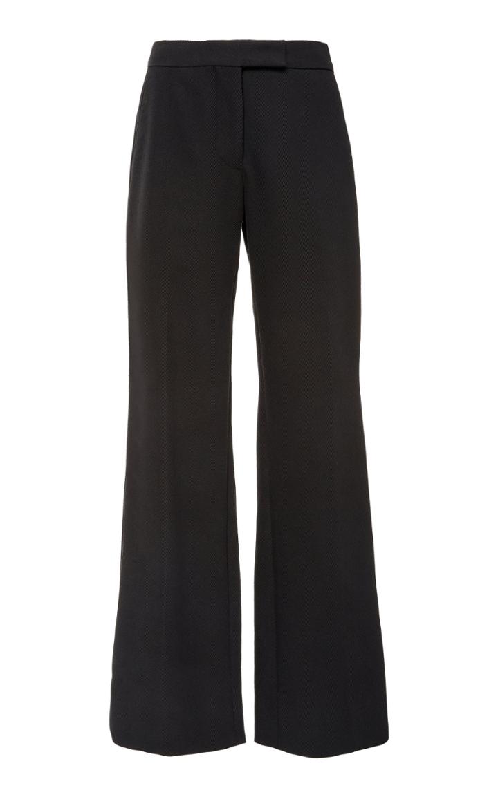 Marina Moscone Cotton-blend Straight-leg Pants