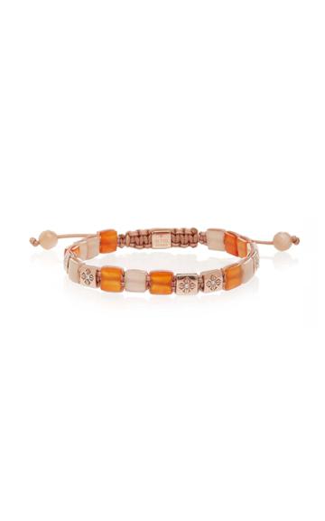 Shamballa Jewels 6mm Lock Carnelian Bracelet