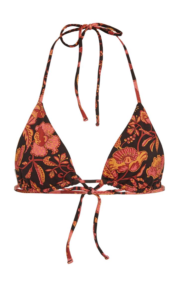 Matteau Specialorder-floral-print Triangle Bikini Top-fh