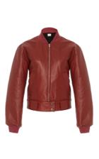 Simon Miller Almonda Burgundy Leather Bomber Jacket