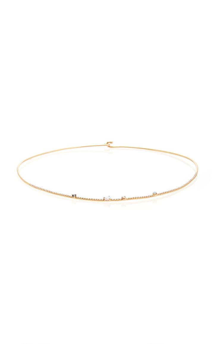 Wwake Gold And Multi-stone Choker