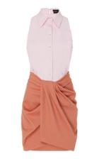 Moda Operandi Brandon Maxwell Two-tone Stretch-pique Mini Dress Size: 0