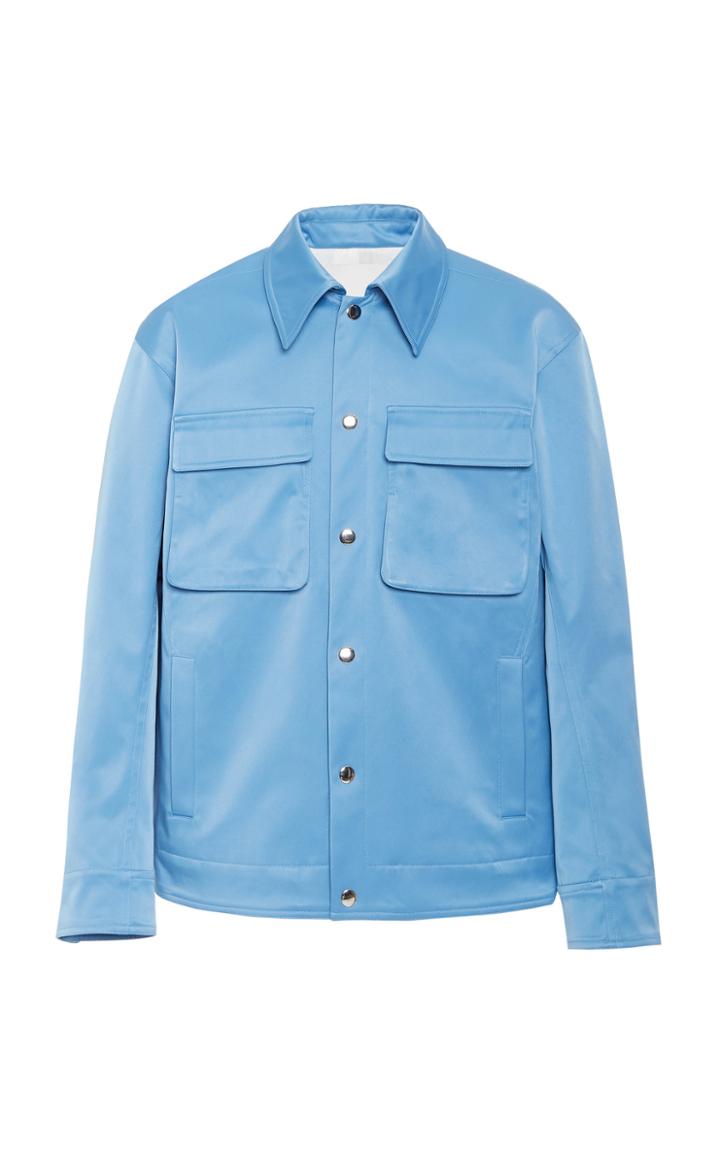 Moda Operandi Tibi Duchesse Tech Satin Workmen's Jacket Size: Xs