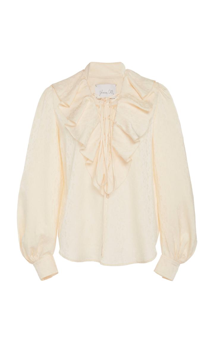 Johanna Ortiz Illumination Ruffled Jacquard Top