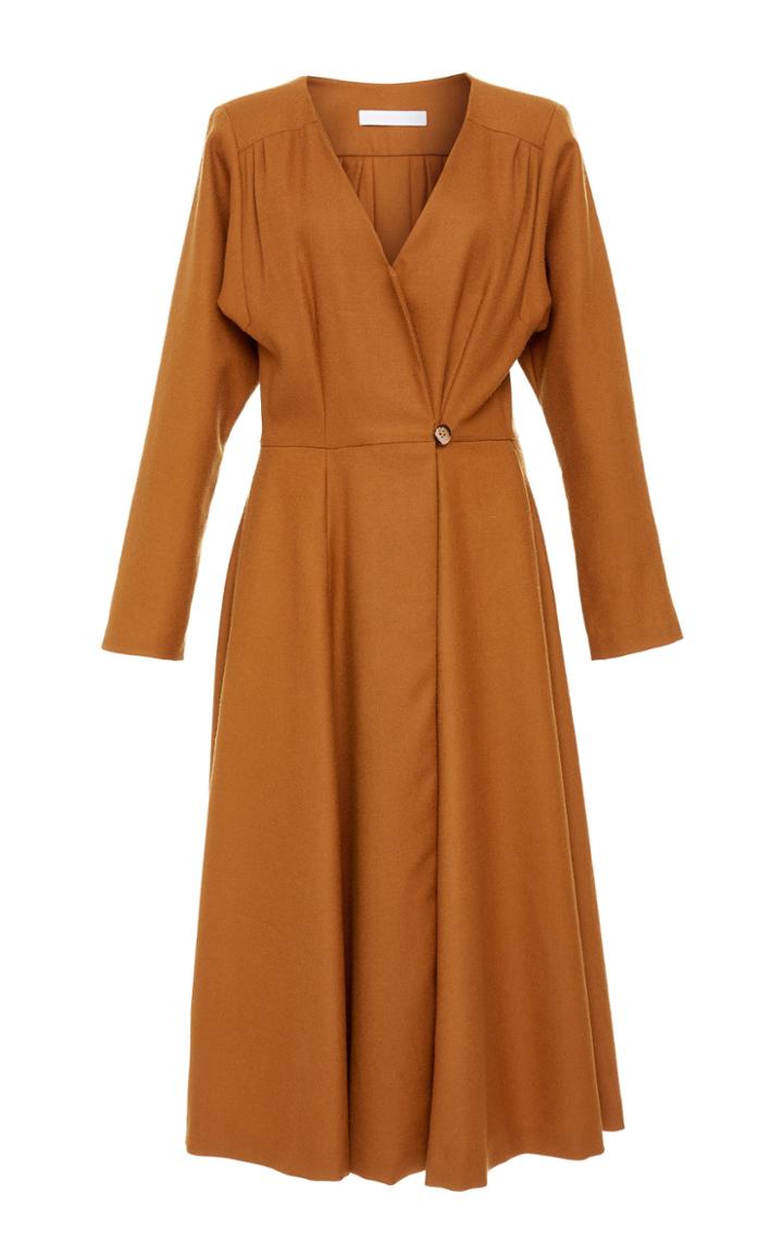 Christine Alcalay 8-gore Midi Wrap Dress
