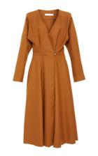 Christine Alcalay 8-gore Midi Wrap Dress