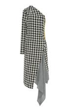 Off-white C/o Virgil Abloh One-shoulder Pied De Poule Wool-blend Midi Dress