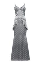 Moda Operandi Alessandra Rich Polka Dot Satin Peplum Dress