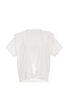 Isabel Marant Belita Tie-detailed Cotton-jersey T-shirt